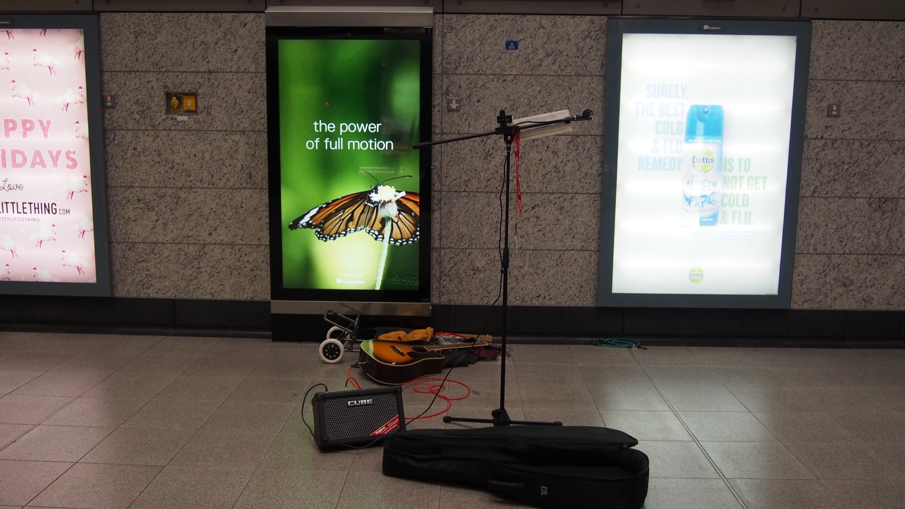 The pitch. That butterfly in the video ad behind me was moving constantly. The pitch. That butterfly in the video ad behind me was moving constantly.