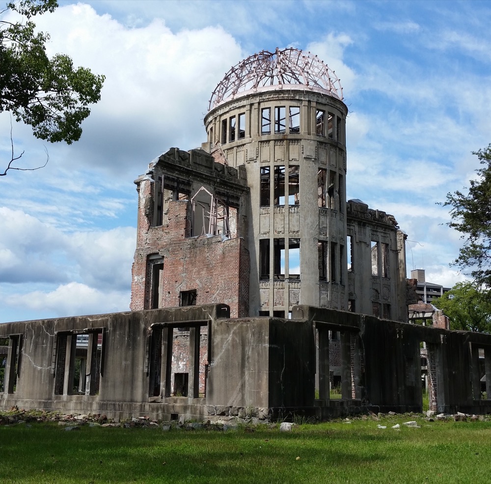 One of the few remaining structures in Hiroshima from before the a-bomb dropped, the so-called 'Atomic Dome' is a stark reminder of the traumatising event