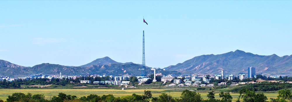 Gijeongdong, a DPRK village in the Northern half of the DMZ, is home to the fourth-largest flags in the world atop a 160m-tall flagpole