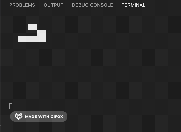 A glider on the CLI Game of Life